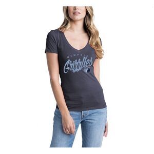 Memphis Grizzlies 5th & Ocean by New Era Women's Small V-Neck‎ T-Shirt - Navy